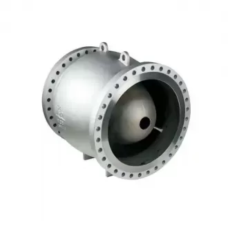 Axial nozzle check valve