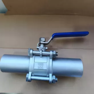 Three-piece lengthened butt welded ball valve,welded ball valve, ball valve