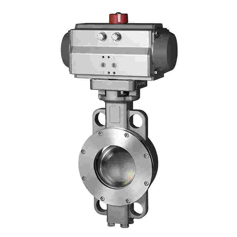 Pneumatic clamp titanium butterfly valve，Titanium alloy butterfly valve，Pneumatic butterfly valve