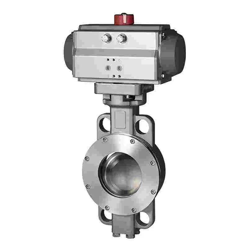Pneumatic clamp titanium butterfly valve，Titanium alloy butterfly valve，Pneumatic butterfly valve