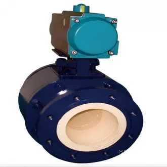 Q641TC pneumatic ceramic ball valve,pneumatic ceramic ball valve