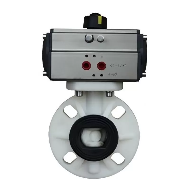 Pneumatic PP butterfly valve, PP butterfly valve, butterfly valve