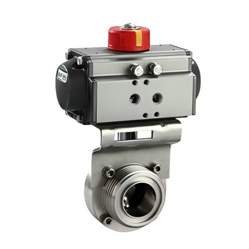 Pneumatic sanitary butterfly valve,sanitary butterfly valve,butterfly valve