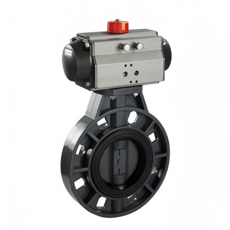 Pneumatic UPVC butterfly valve, UPVC butterfly valve, butterfly valve