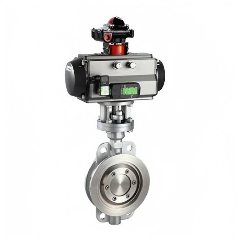 Stainless steel pneumatic butterfly valve, pneumatic butterfly valve.butterfly valve