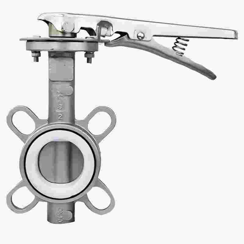 D71F-16P stainless steel lined PTFE butterfly valve,stainless steel lined PTFE butterfly valve, butterfly valve