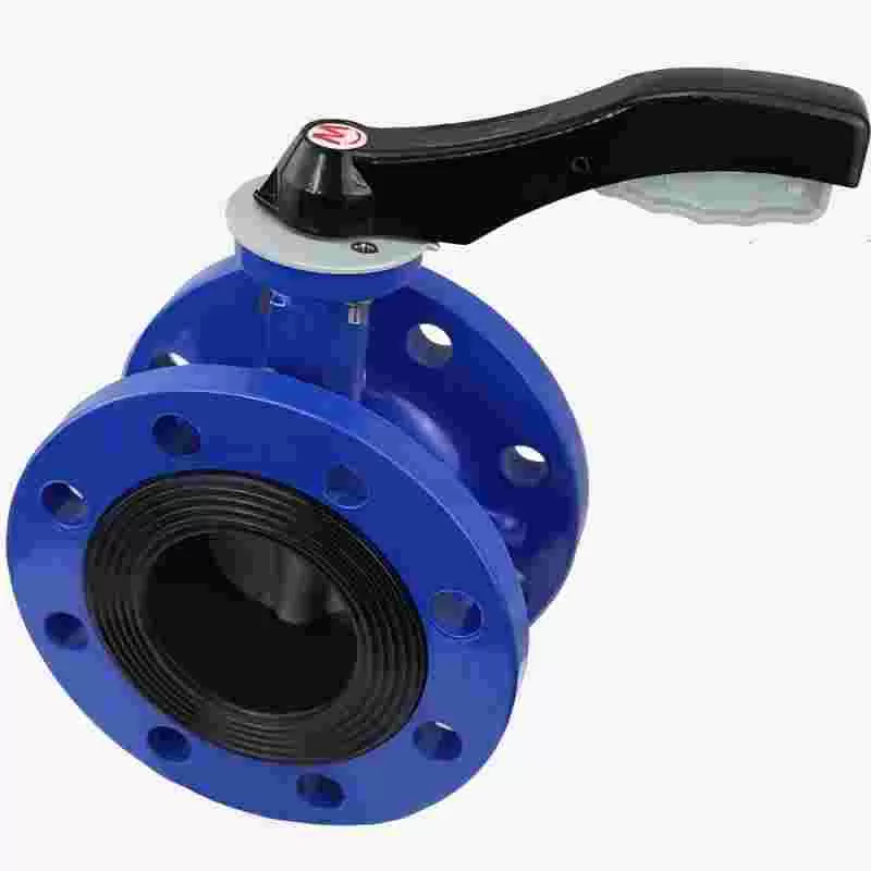D41X aluminum handle double flange butterfly valve, aluminum handle double flange butterfly valve,butterfly valve,