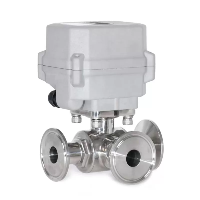 Sanitary three-way stop valve，Three-way stop valve，Stop valve