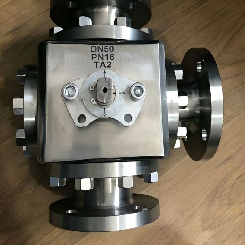 Titanium three-way ball valve,three-way ball valve,Titanium ball valve,ball valve