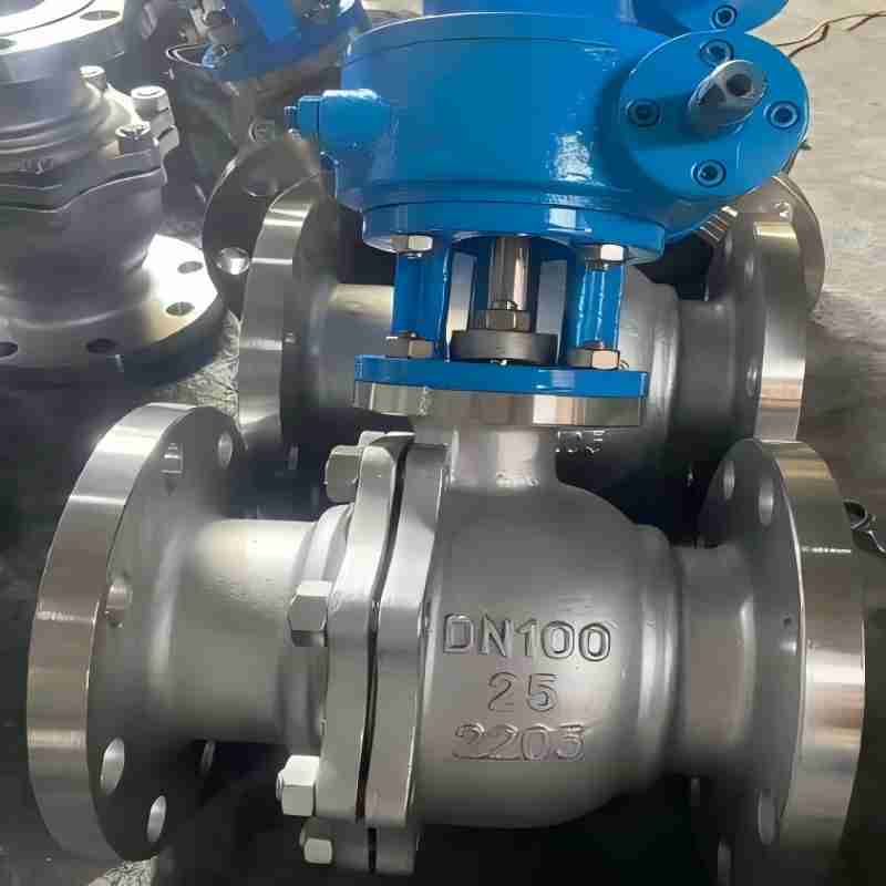 2205 Double-phase steel worm gear flange ball valve, worm gear flange ball valve, flange ball valve, ball valve