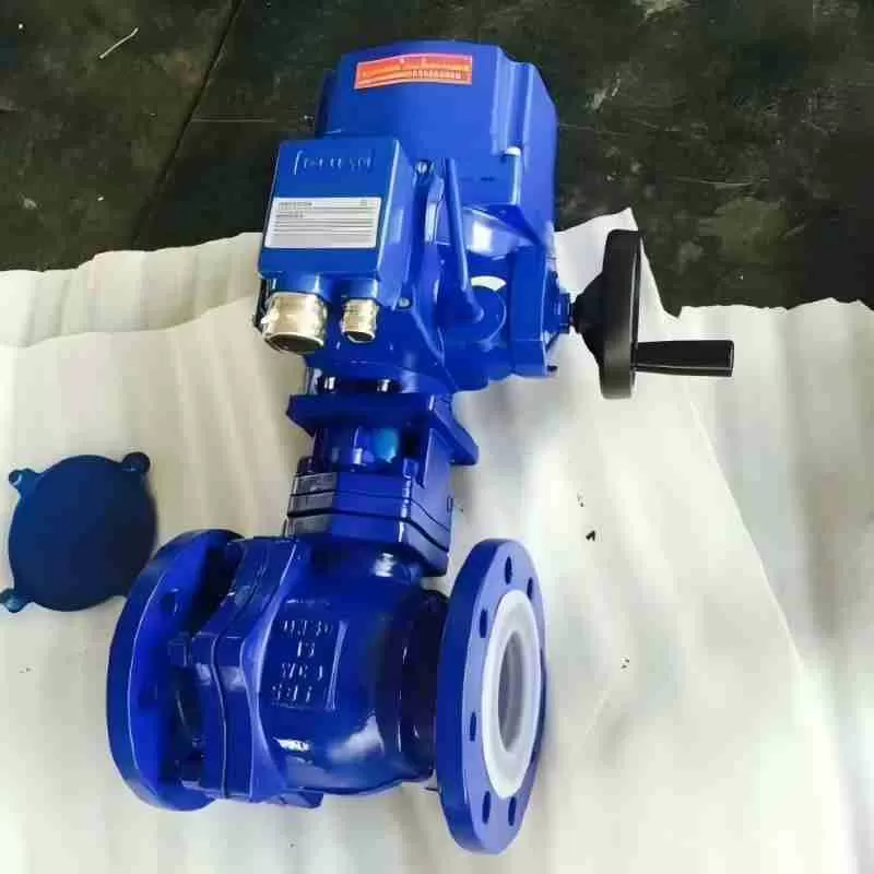 Electric flange fluorine-lined ball valve,flange fluorine-lined ball valve,ball valve