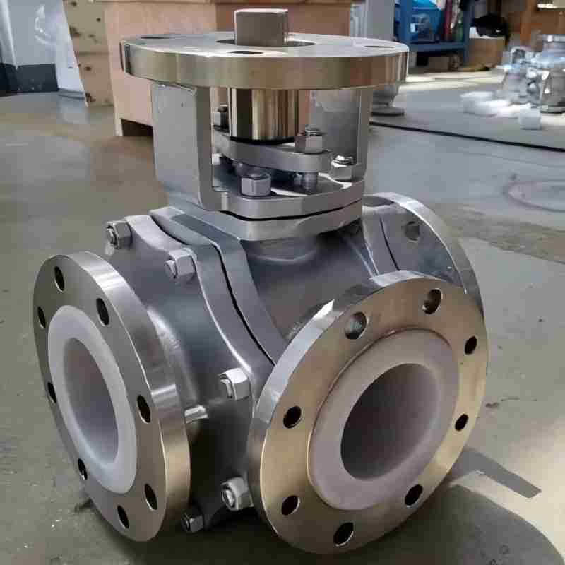 Q45F46, Q44PFA- Stainless steel three-way fluorine-lined ball valves,Stainless steel three-way fluorine-lined ball valves,fluorine-lined ball valves,ball valves