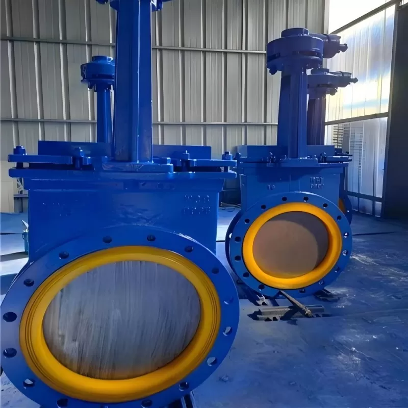 Pz73pu-lined polyurethane knife gate valve,lined polyurethane knife gate valve,knife gate valve