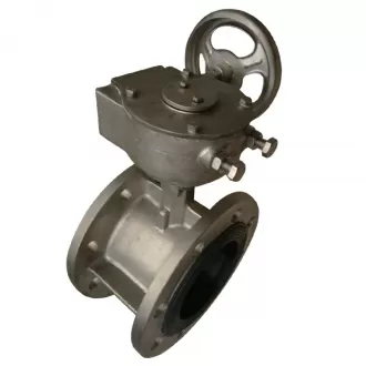 Turbine flange type titanium butterfly valve, Flan-type titanium butterfly valve, butterfly valve