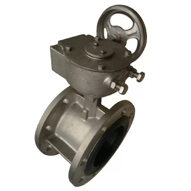 Turbine flange type titanium butterfly valve, Flan-type titanium butterfly valve, butterfly valve