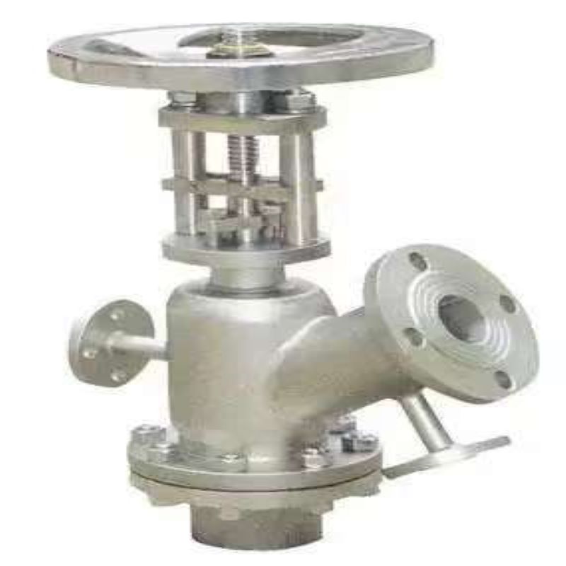 Insulated jacketed titanium discharge valve, Insulated discharge valve, Discharge valve