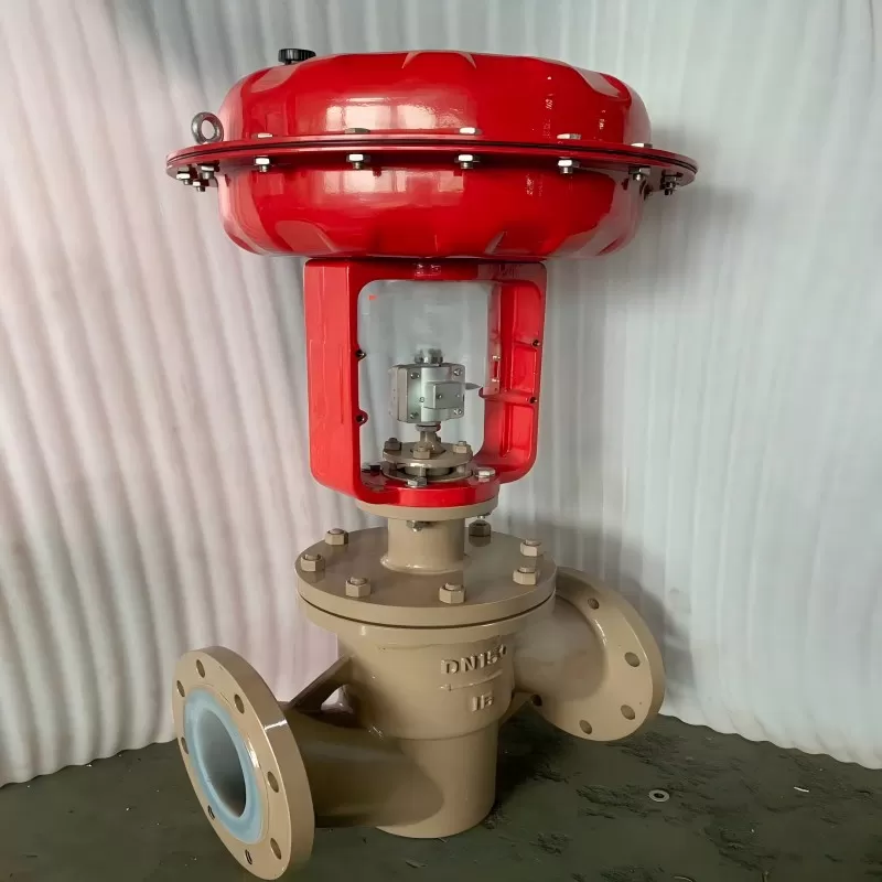 Electric fluorine lined Control valve (carbon steel fluorine lined，Lined with fluorine Control valve，Control valve